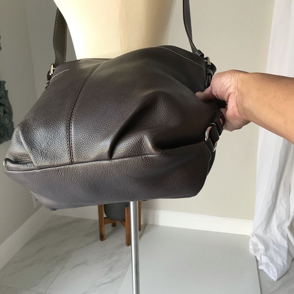 Coach Chocolate Leather Duffle F15064 Shoulder Bag - Picture 8 of 13